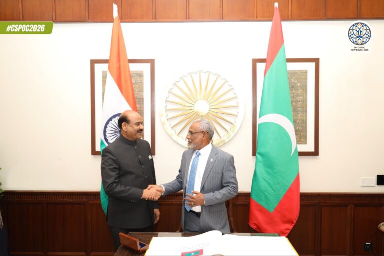 މަޖިލީހުގެ ރައީސް އިންޑިއާގެ ލޯކް ސަބާގެ ރައީސްއާ ބައްދަލުކުރައްވައިފި