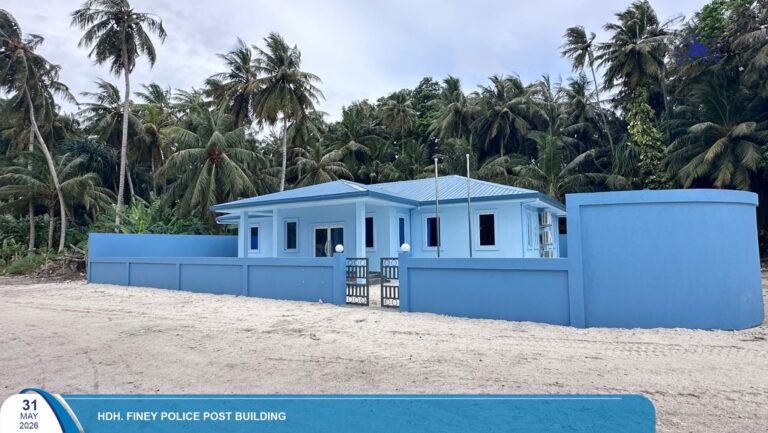 ފިނޭގައި އިމާރާތްކުރާ ފުލުހުންގެ މަރުކަޒުގެ އަމަލީ މަސައްކަތް ނިންމާލައިފި