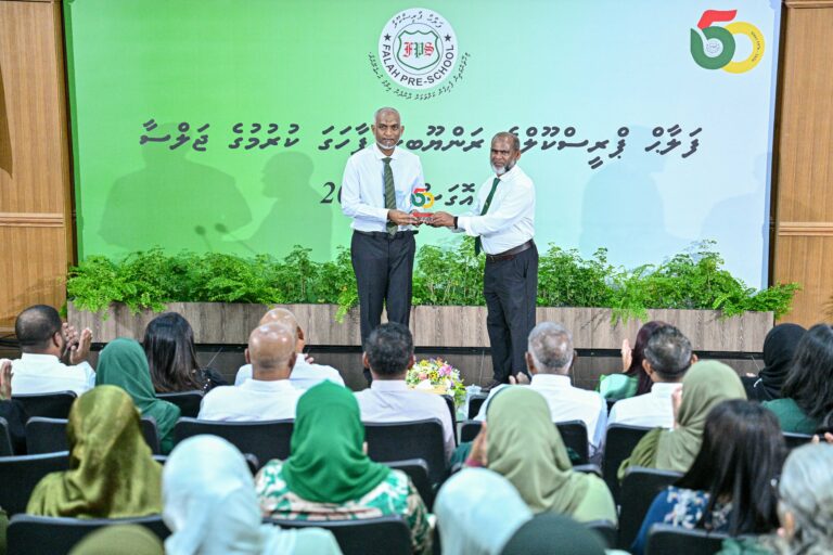 ފަލާޙް ޕްރީސްކޫލްގެ ރަންޔޫބީލް ފާހަގަކުރުމުގެ ޖަލްސާ ރައީސް ޝަރަފުވެރިކޮށްދެއްވައިފި
