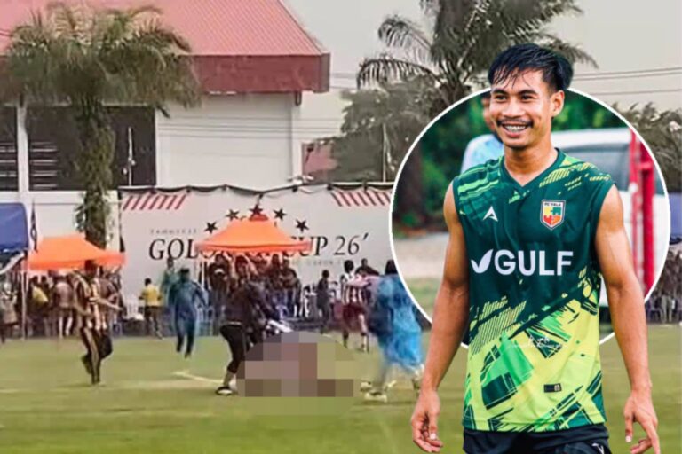 ތައިލެންޑުގެ ދަނޑަކަށް ހޮނު އަޅައި ފުޓްބޯޅަ ކުޅުންތެރިއަކު މަރުވެއްޖެ